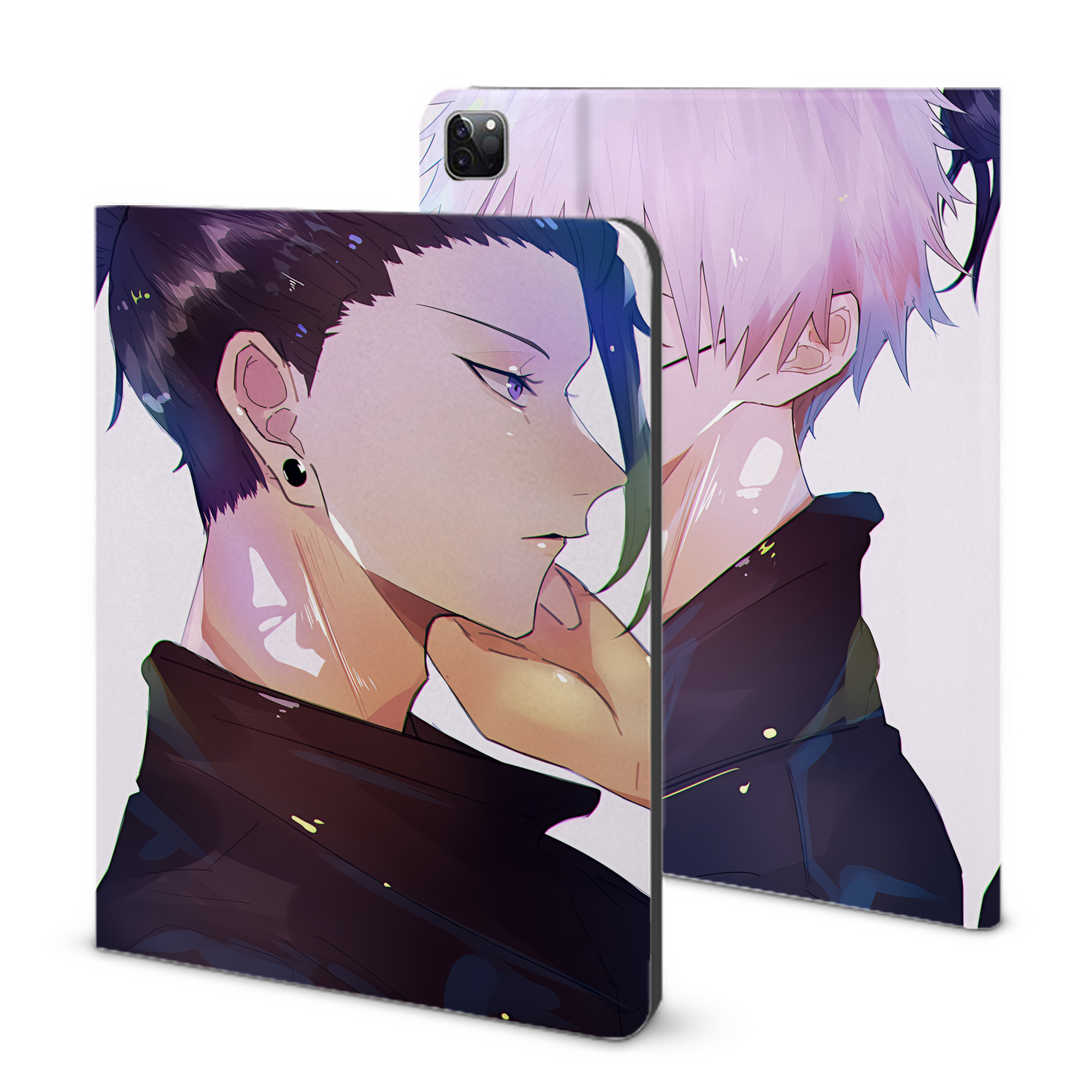 （画像用） 呪術廻戦 Jujutsu Kaisen IPad ケース ブック型 PUレザー TPU 耐衝撃 軽量 薄型 ペン収納なし 全面保護 IPad 各モデル対応